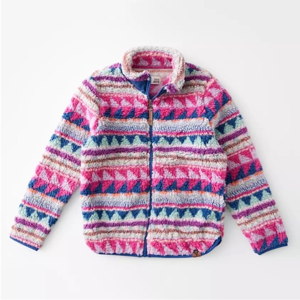 Colorful Geometric Kids Fleece Jacket